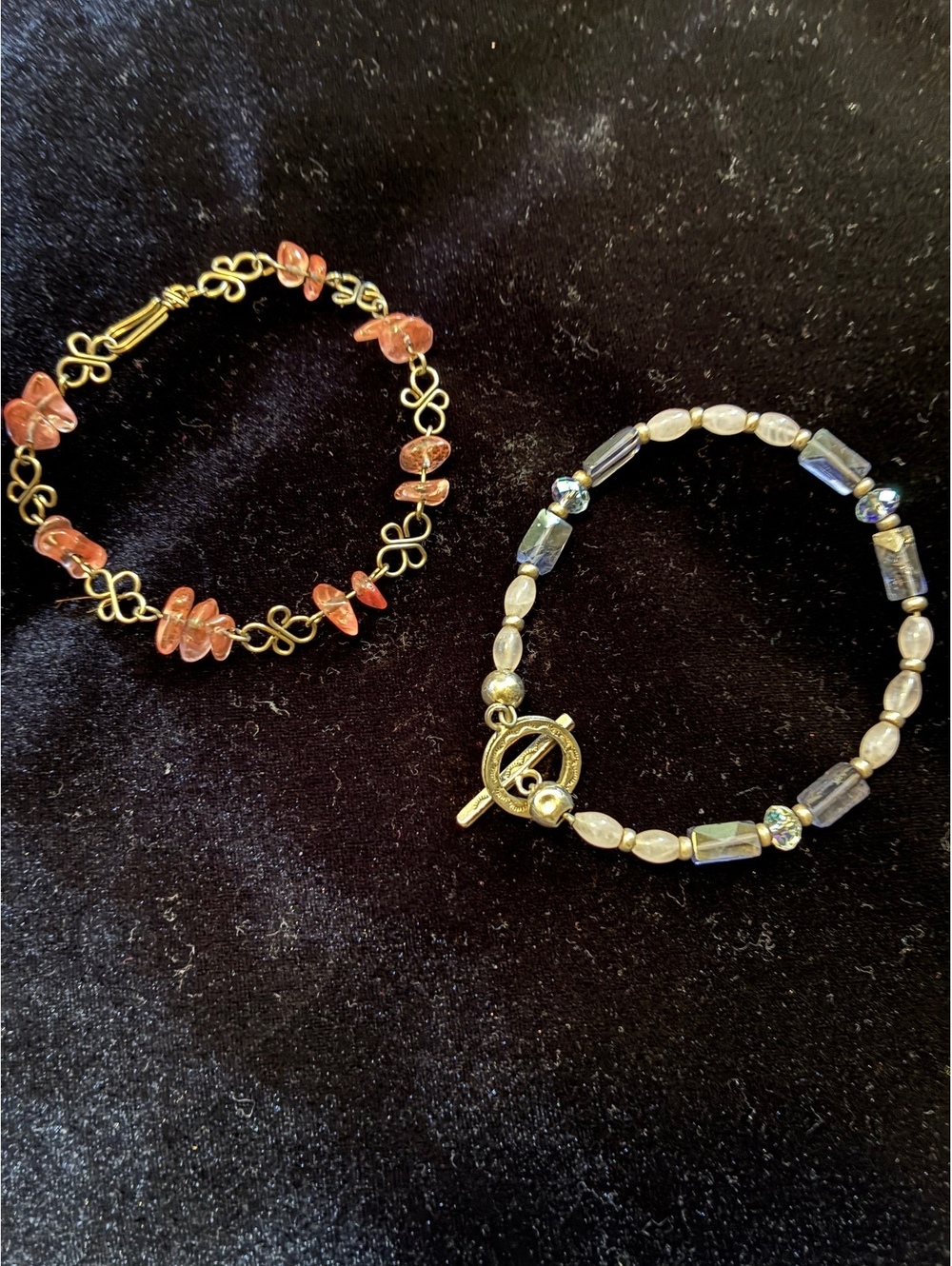 2 Natural Gemstone Bracelet Stack – 7 & 7.25
